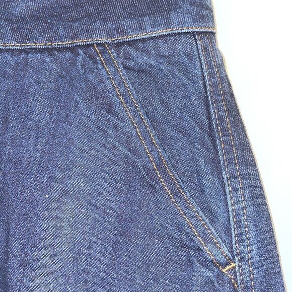 ✨Topshop Moto Dark Wash Front Zip Denim Mini Skirt - Picture 2 of 8